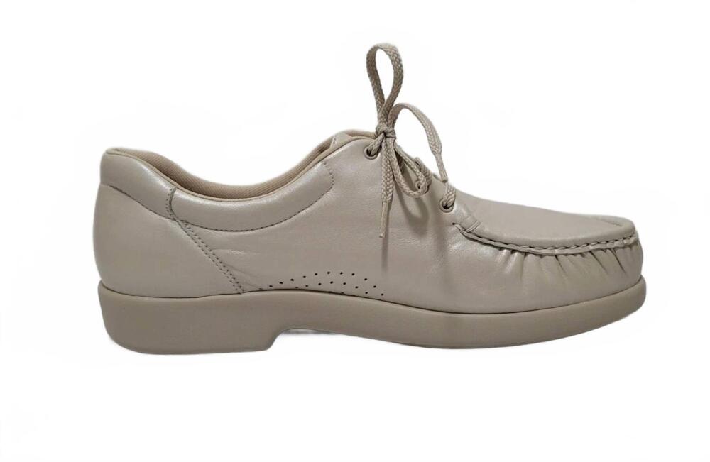 NEW SAS women's take time lace up loafer in pearl bone